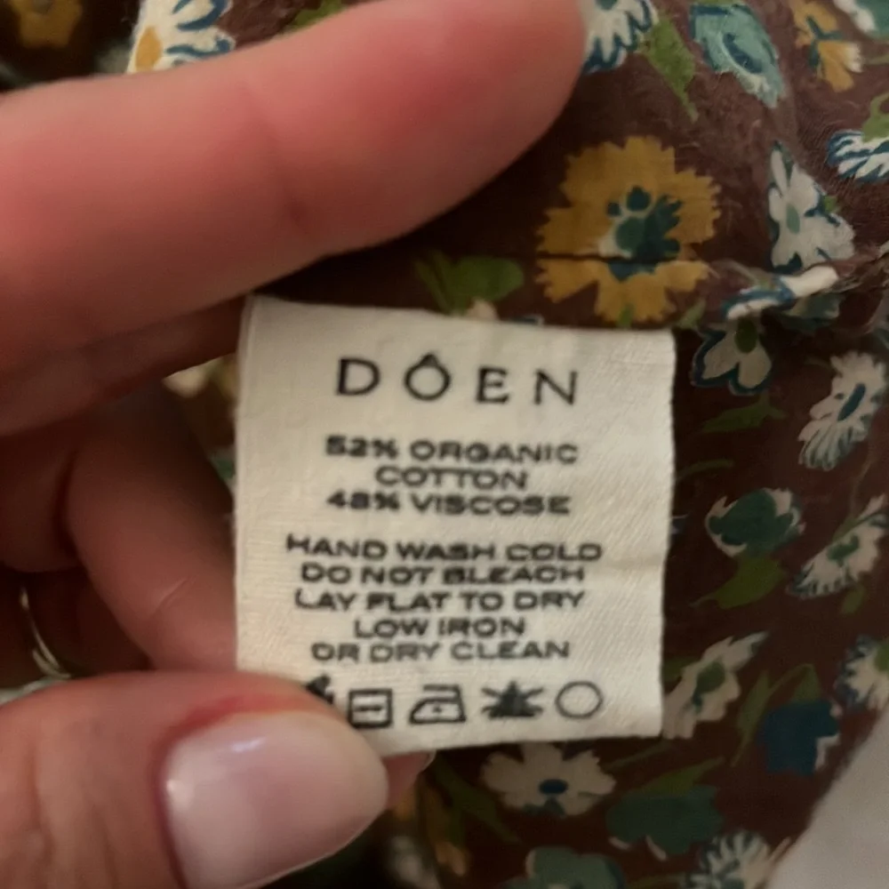 SOLD Doen Patricia brown floral dress size Medium - Picture 8 of 9